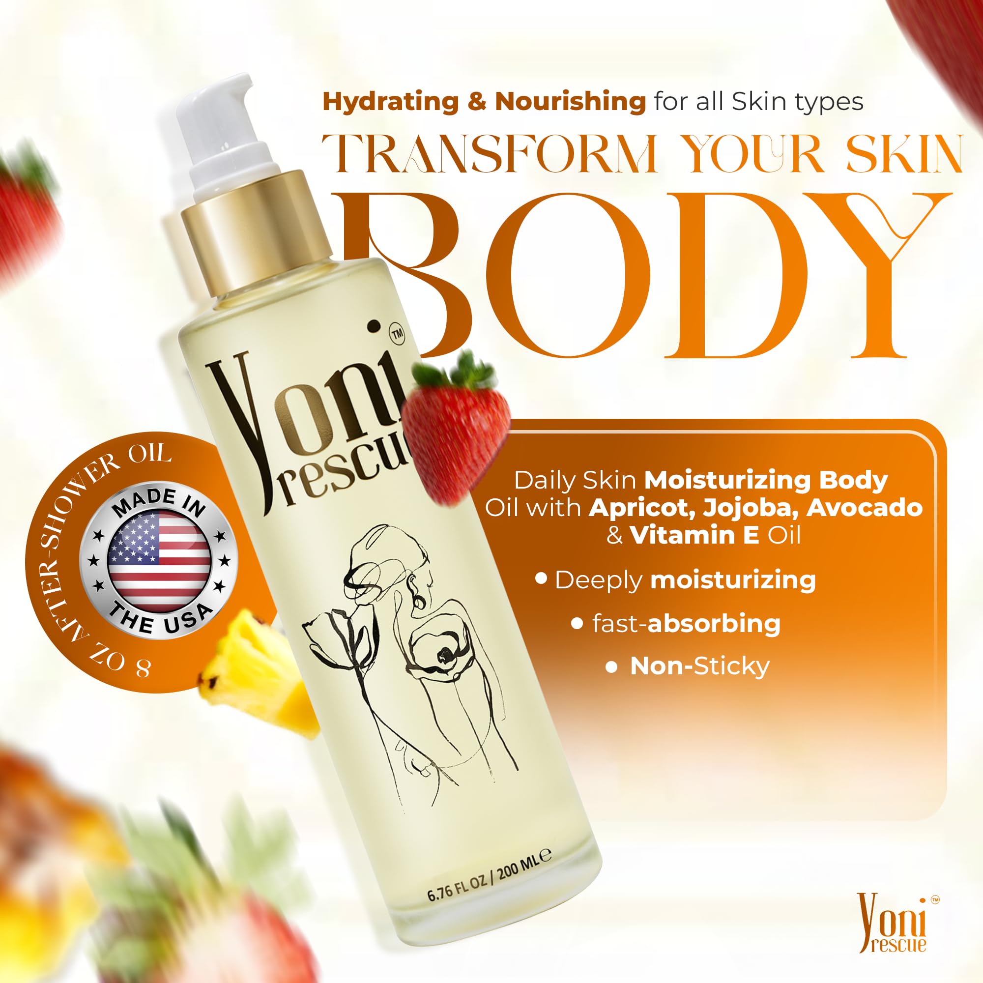 Yoni Rescue 6.76 oz label emphasizes generous moisturization