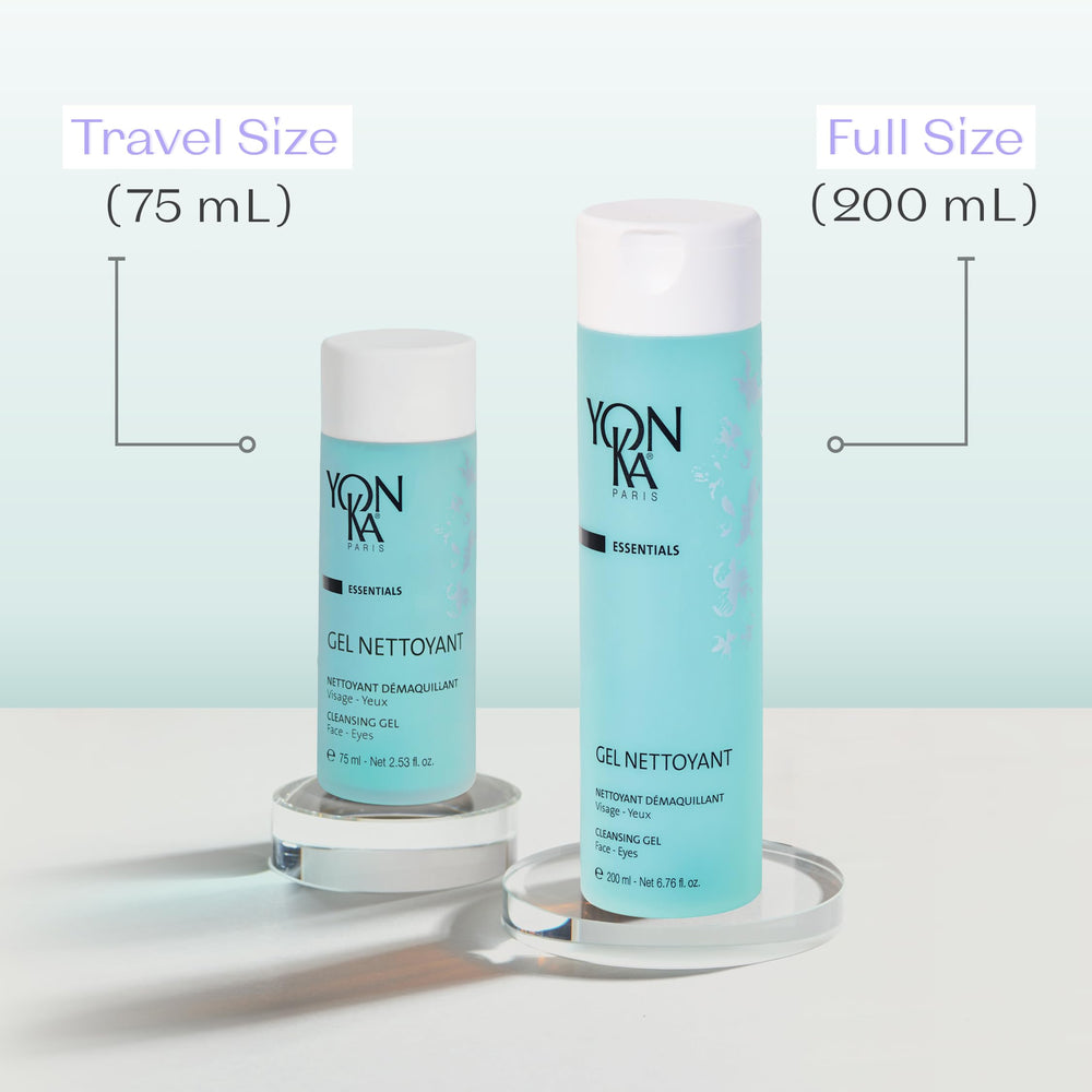 Yonka Gel Cleanser eye and lip removal with damp cotton pad
