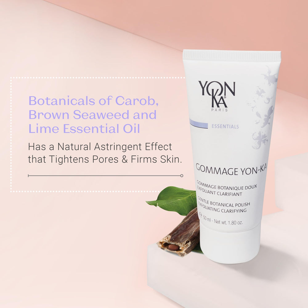 Yon-Ka Gommage Peeling Gel lime essential oil detail suggests refreshing feel and refined pores.