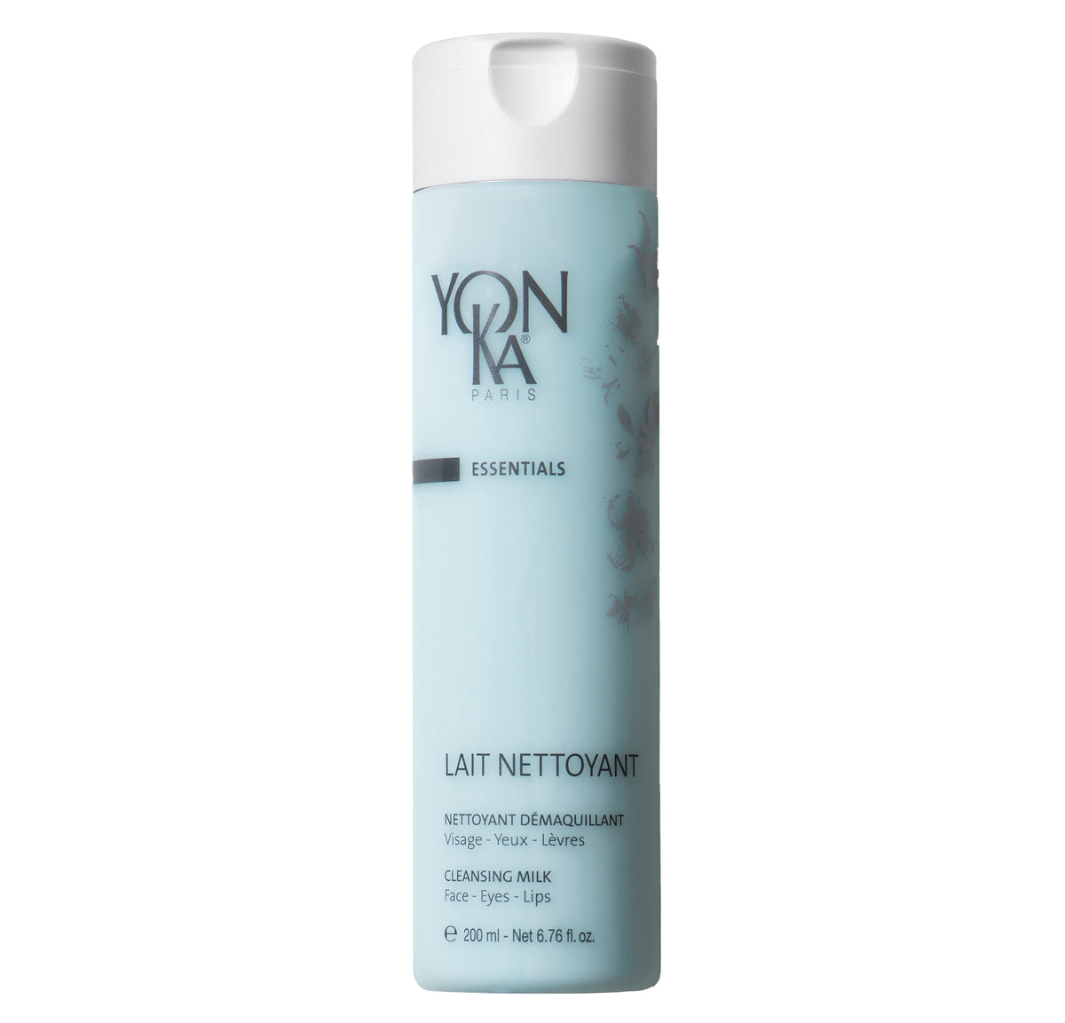 Yonka Lait Nettoyant bottle shot highlights a gentle makeup remover for dry skin.