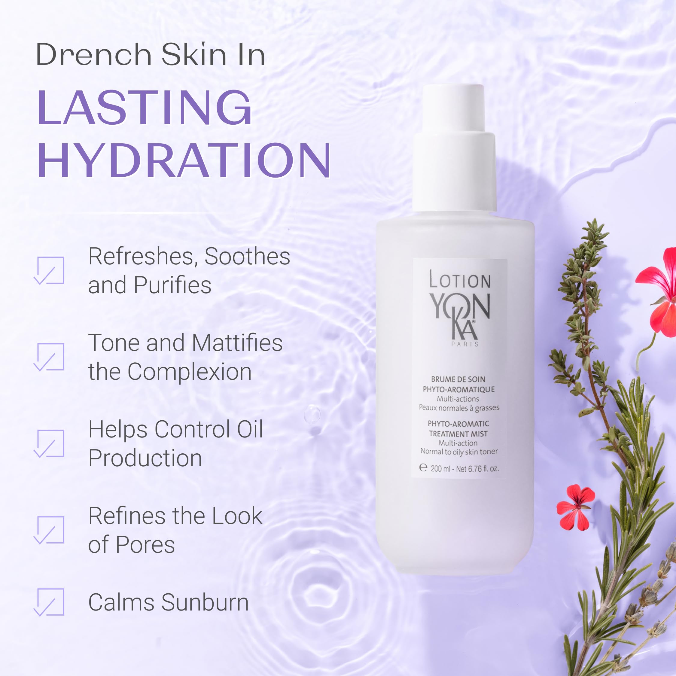 Yonka Lotion PNG Toner aloe vera detail suggests soothing hydration