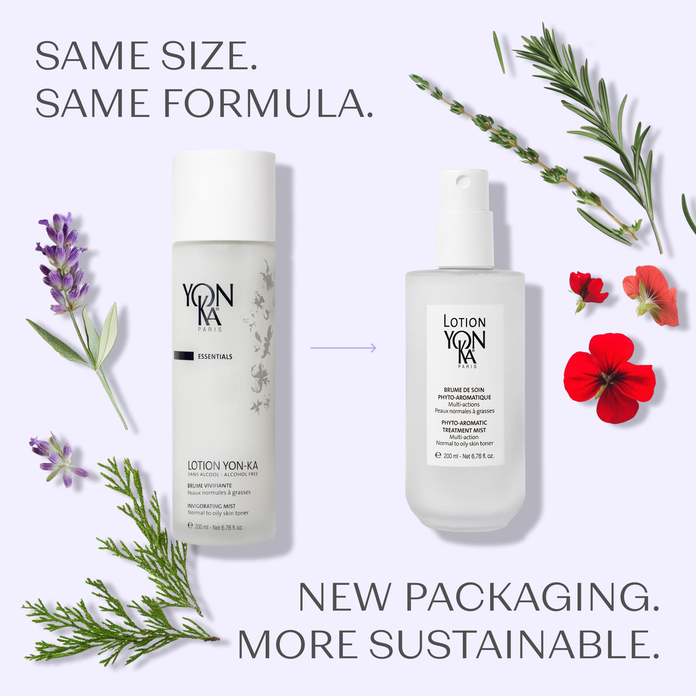 Yonka Lotion PNG Toner spray-action demonstrates even mist