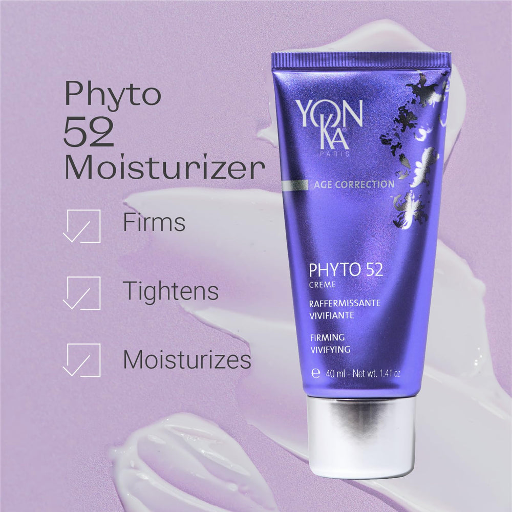 Yon-Ka Phyto 52 cream dispenses showcasing the nighttime moisturizer for hydration