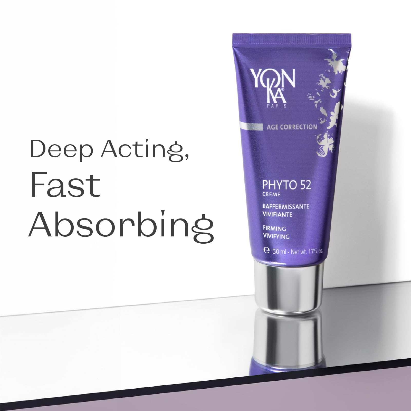 Yon-Ka Phyto 52 night application demonstrated on skin for soothing firming routine