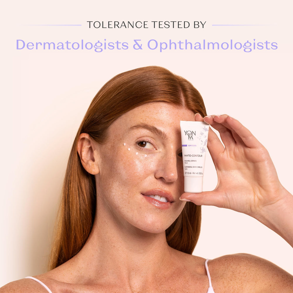 Yonka Phyto-Contour close-up eye-area lift suggests firmer contours with ongoing use.