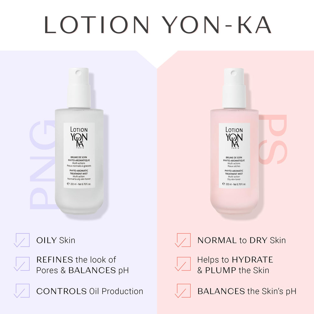Yon-Ka PS soothing skin close-up displays calm, hydrated complexion.