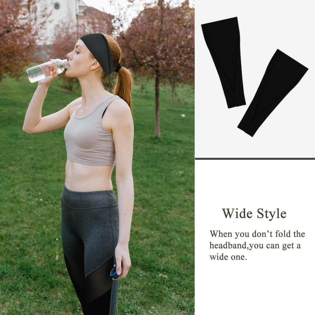 YONUF fashion headbands breathable fabric shows moisture-wicking properties for sweat-free workouts.