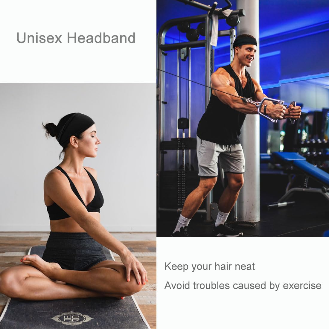 YONUF fashion headbands daily-use makeup-removal and face-washing scenario.