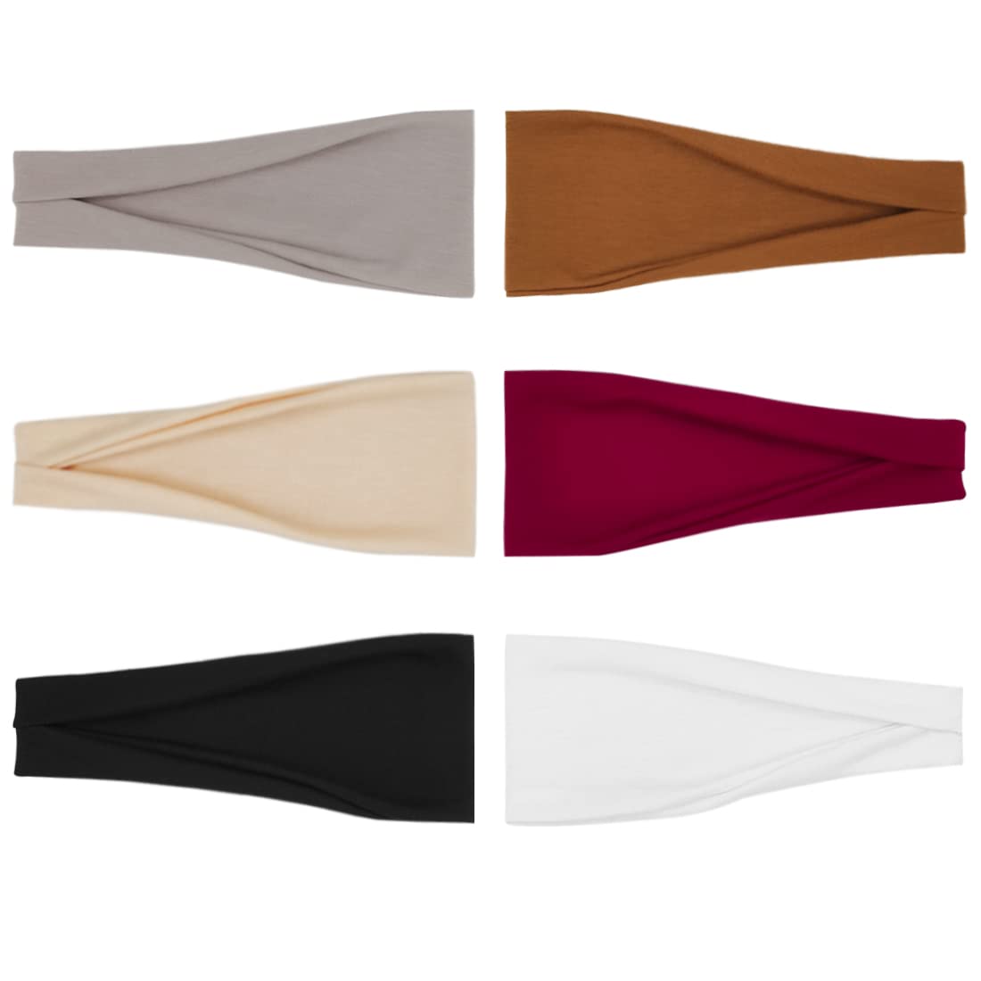 YONUF fashion headbands wide colors on model show outfit-matching versatility.