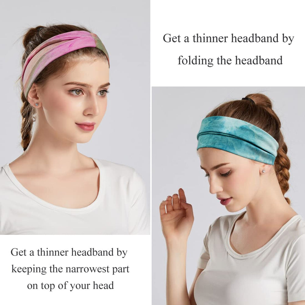 YONUF headbands for yoga and running, keeps sweat from eyes