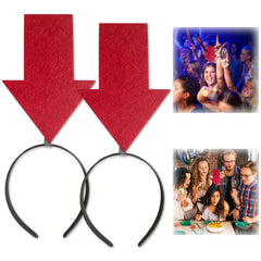 YOOLEETC arrow headband red arrow front view helps you stand out at events.
