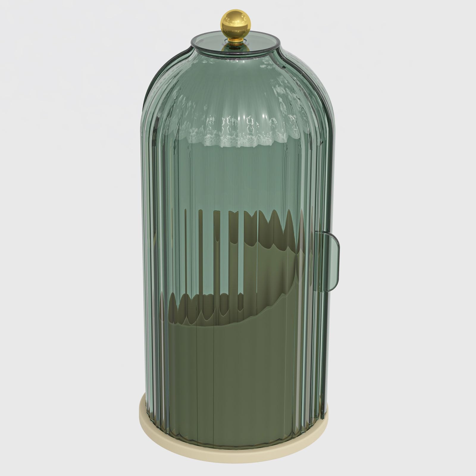 YOOLENS green beige color adds soft modern styling to vanity.