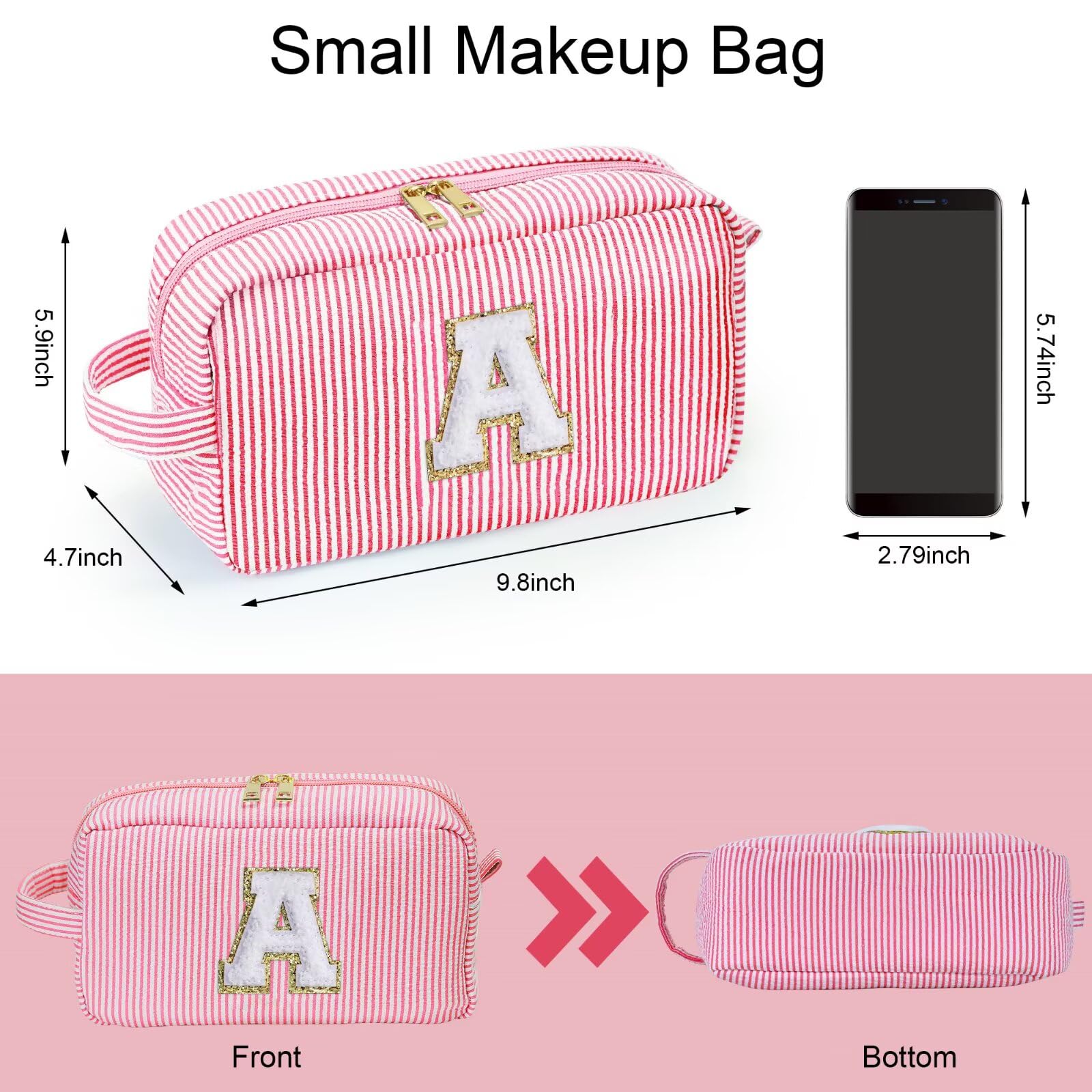 YOOLIFE Initial Cosmetic Bag gift idea with monogram personalization