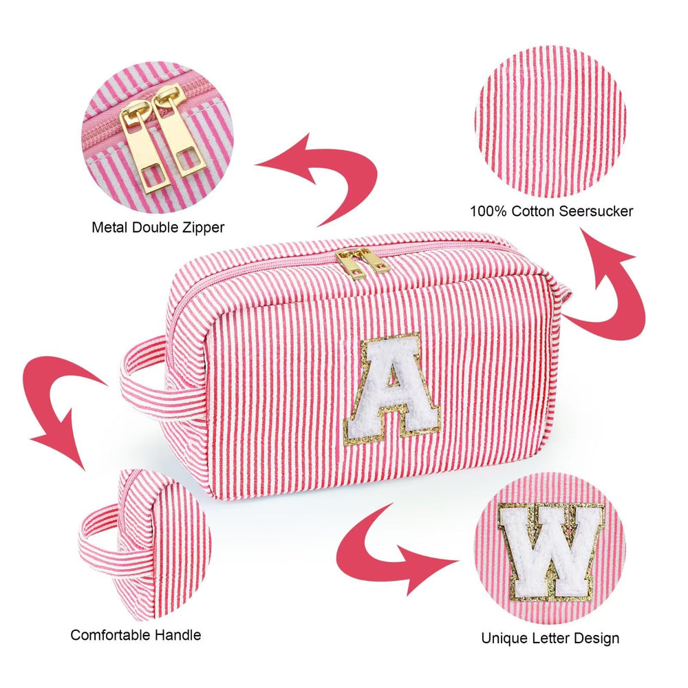 YOOLIFE Initial Cosmetic Bag travel-ready use with luggage for trips