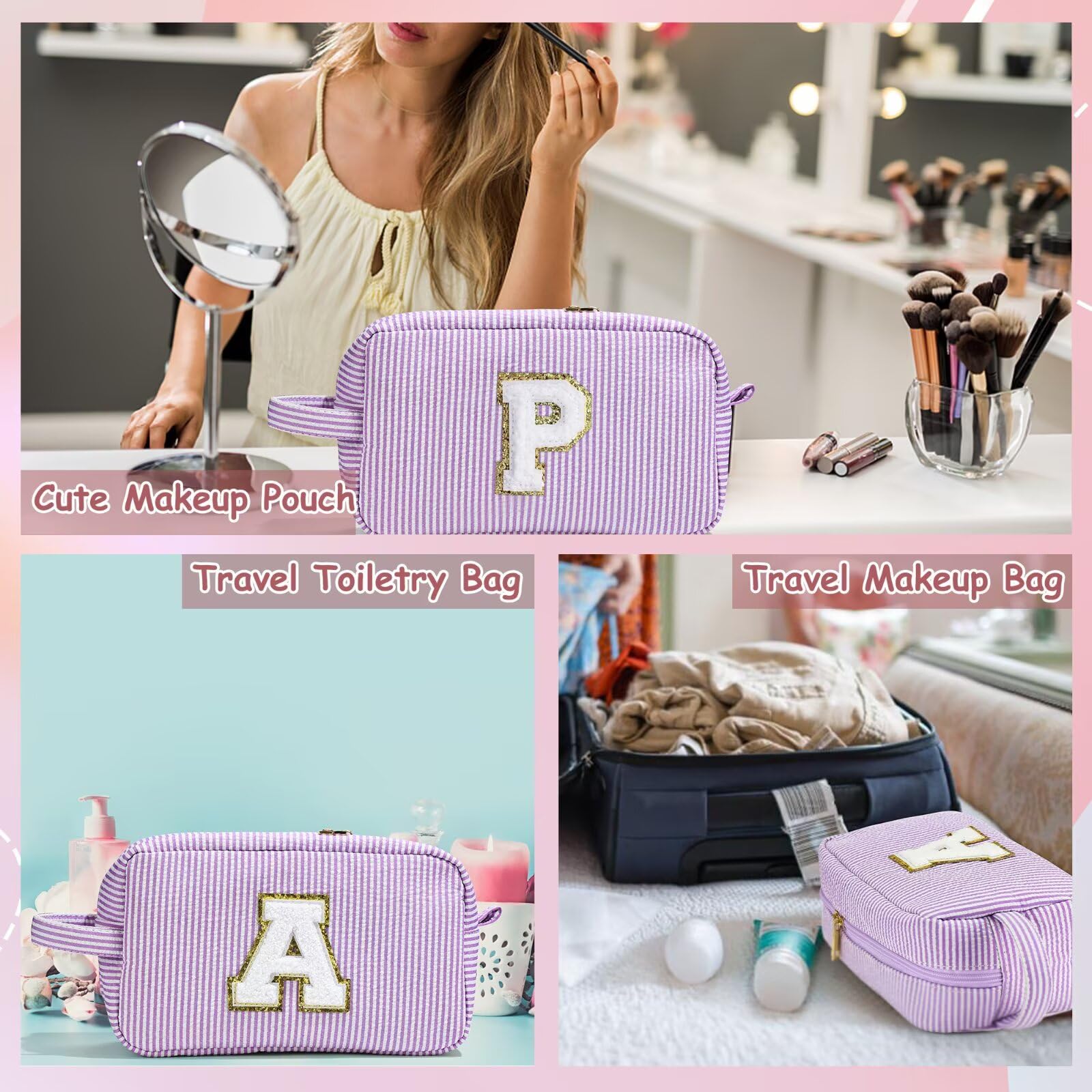 YOOLIFE initial letter stitch detail adds durable personalization and style