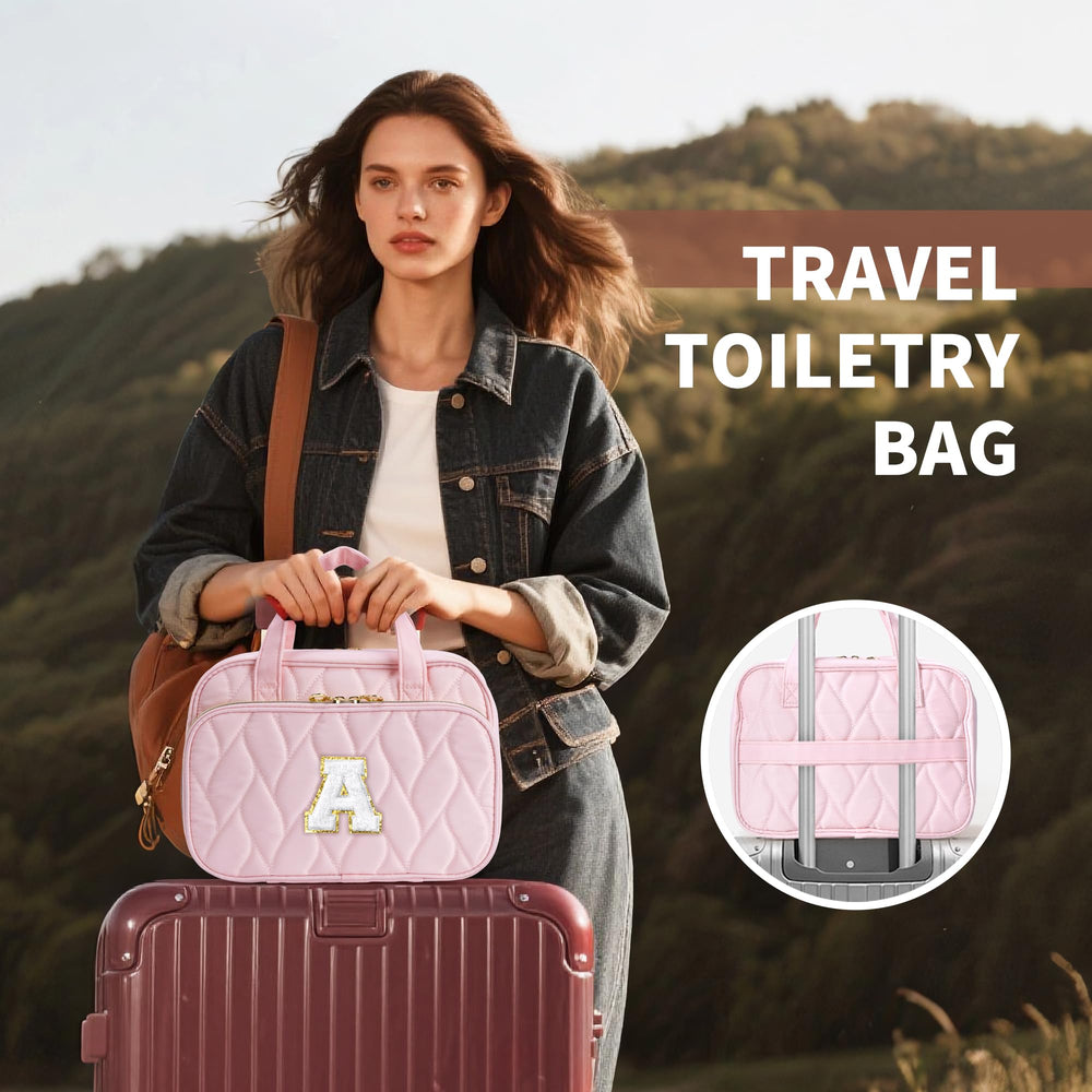 YOOLIFE personalized cosmetic bag pink presents a stylish gift option for women and teens