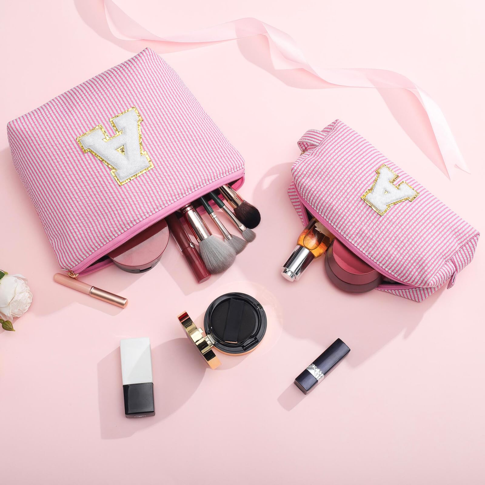 YOOLIFE personalized letter option makeup bag ideal for gifts