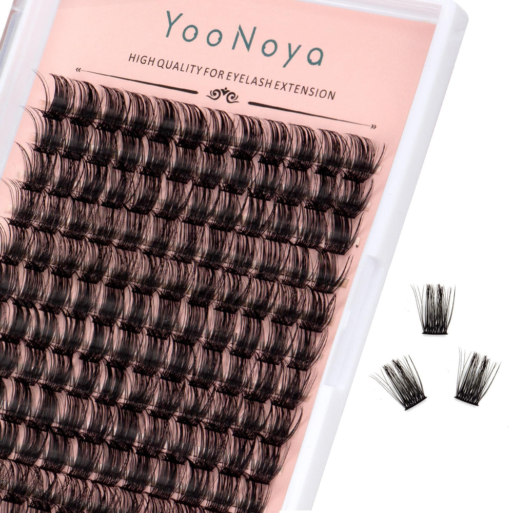 YOONOYA lash clusters 144pcs packaging enables easy at-home application.