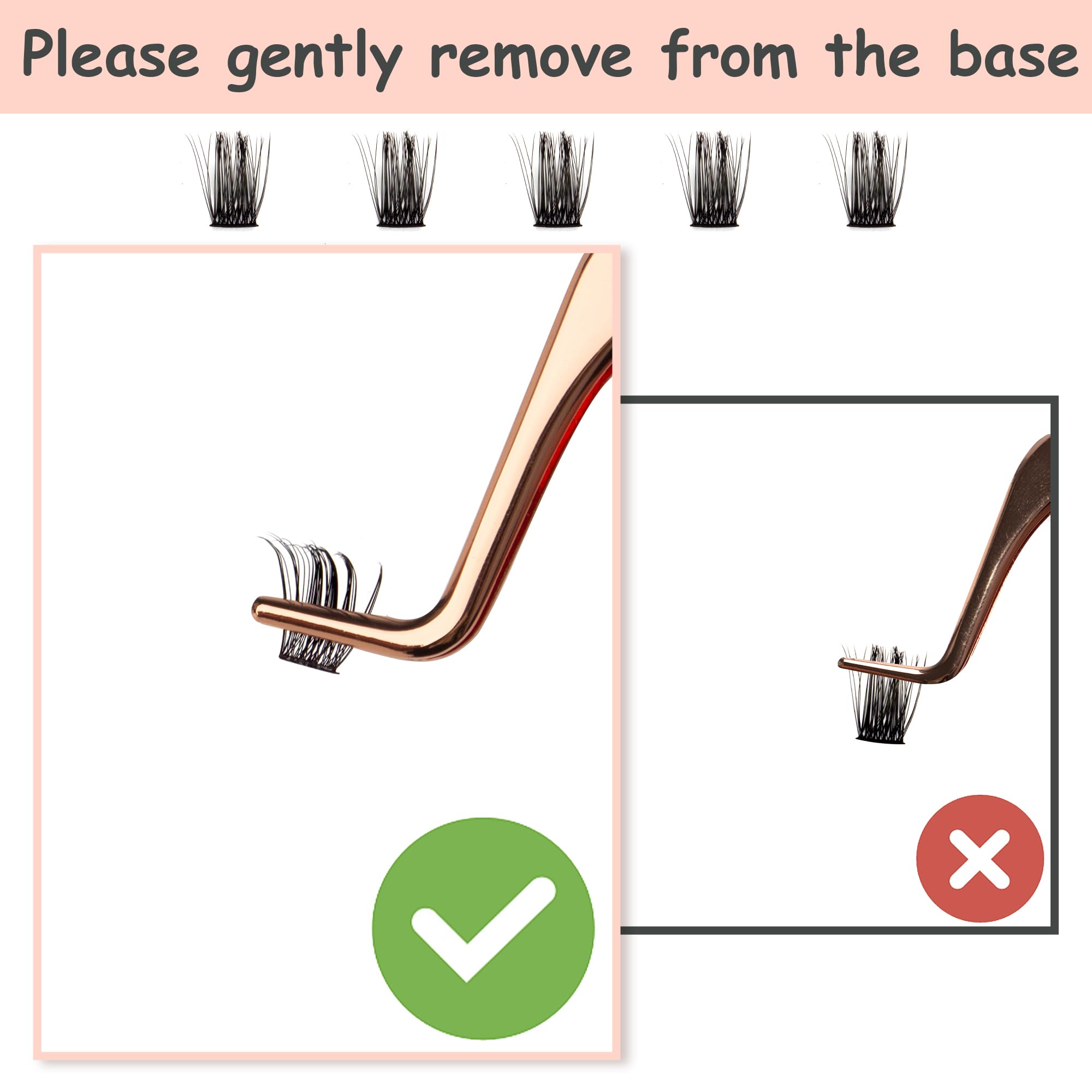 DIY at-home application with YOONOYA lash clusters for personalized looks.