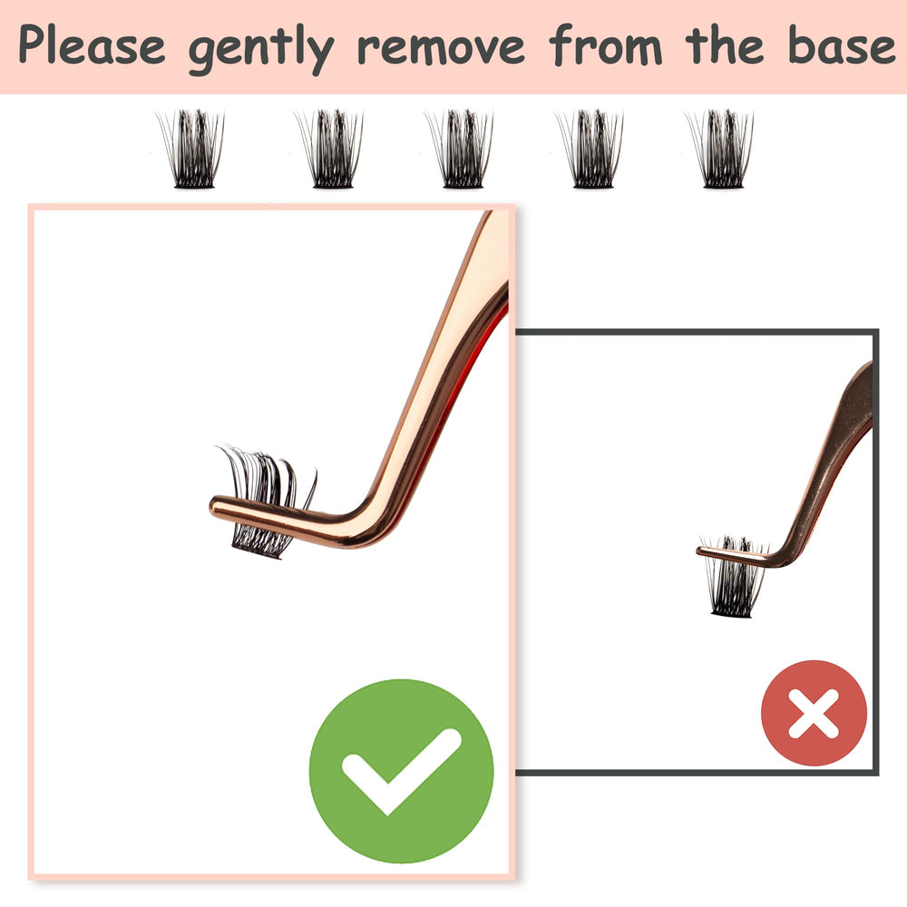 DIY at-home application with YOONOYA lash clusters for personalized looks.