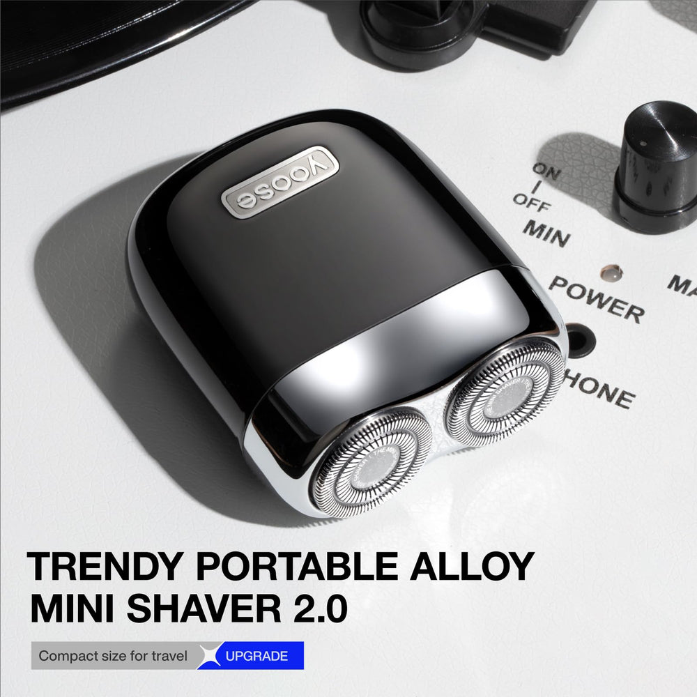 yoose Alloy Mini Shaver magnetic head enables quick detachment for fast cleaning.