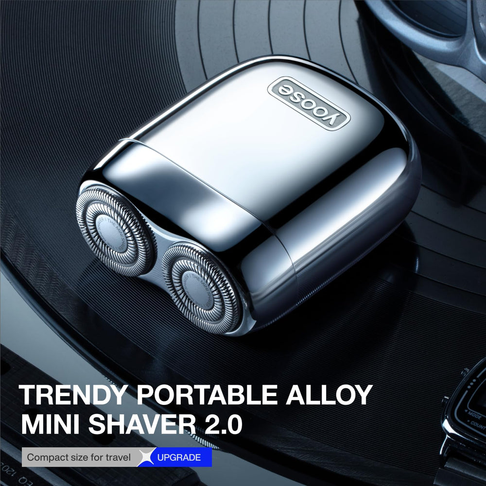 Yoose Alloy Mini Shaver metal finish offers premium feel for daily use.
