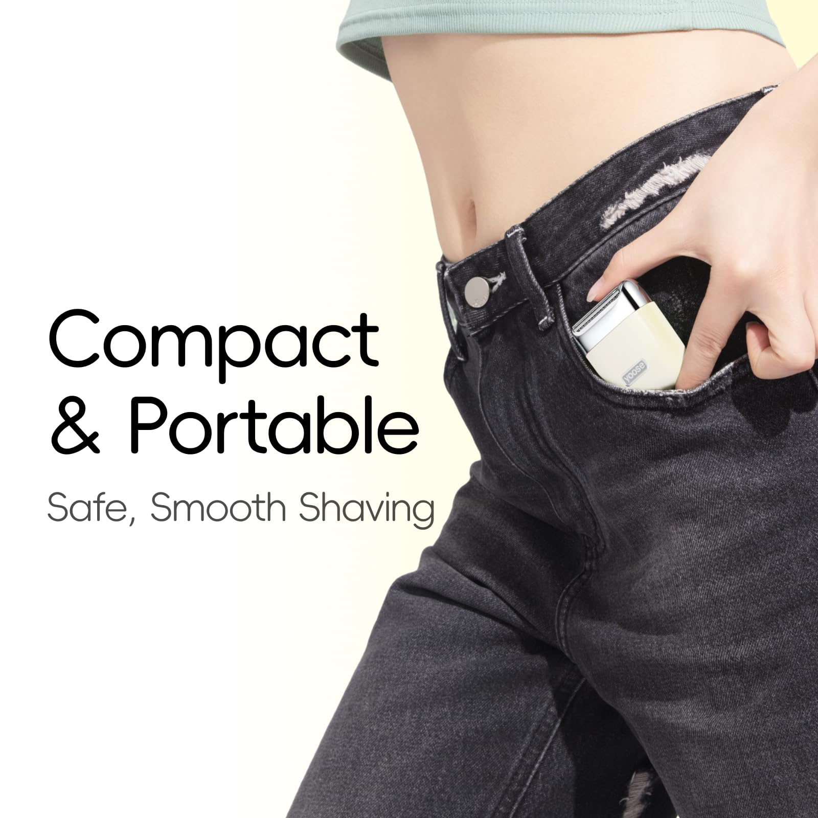 Yoose electric razor women precision-trimmer-head enables accurate shaping of edges and bikini lines.