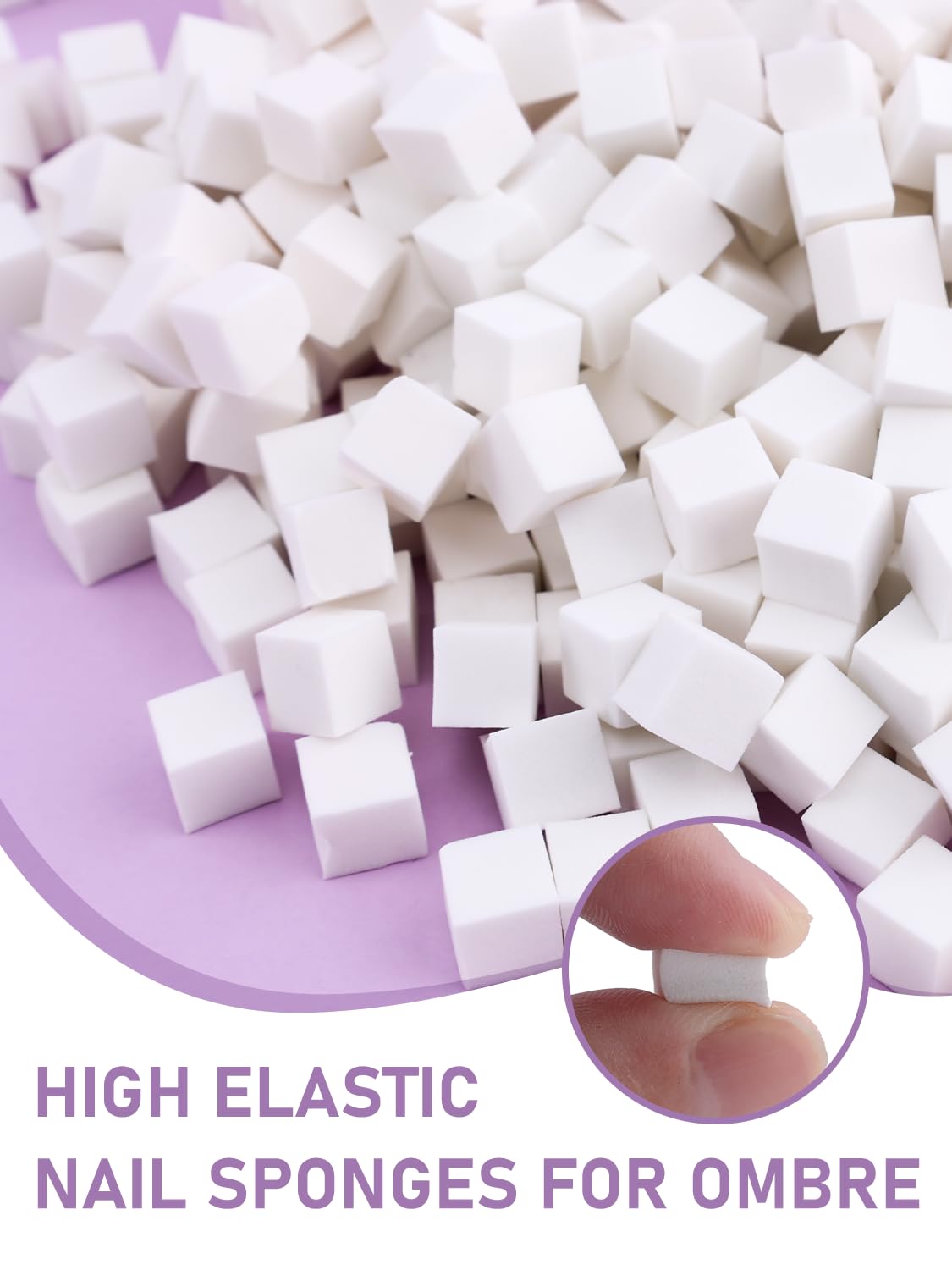 YOOVR sponges close-up demonstrates lint-free blending for smooth ombre
