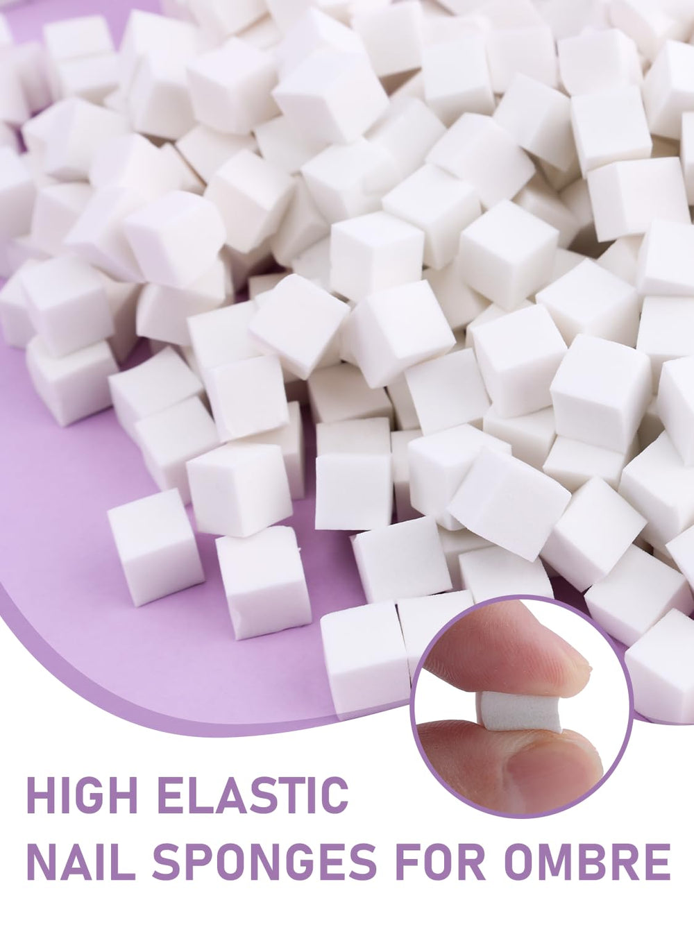 YOOVR sponges close-up demonstrates lint-free blending for smooth ombre