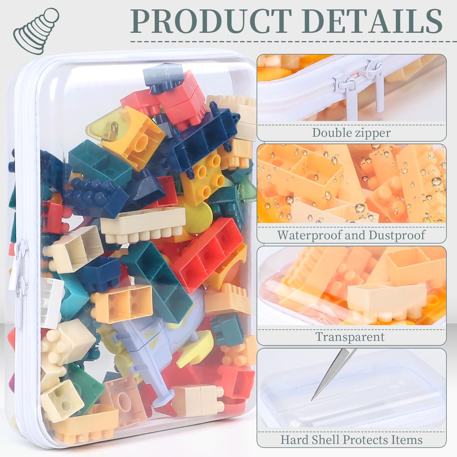 YOPCDJ multi-purpose organizer image depicting makeup, toiletries, and office items.