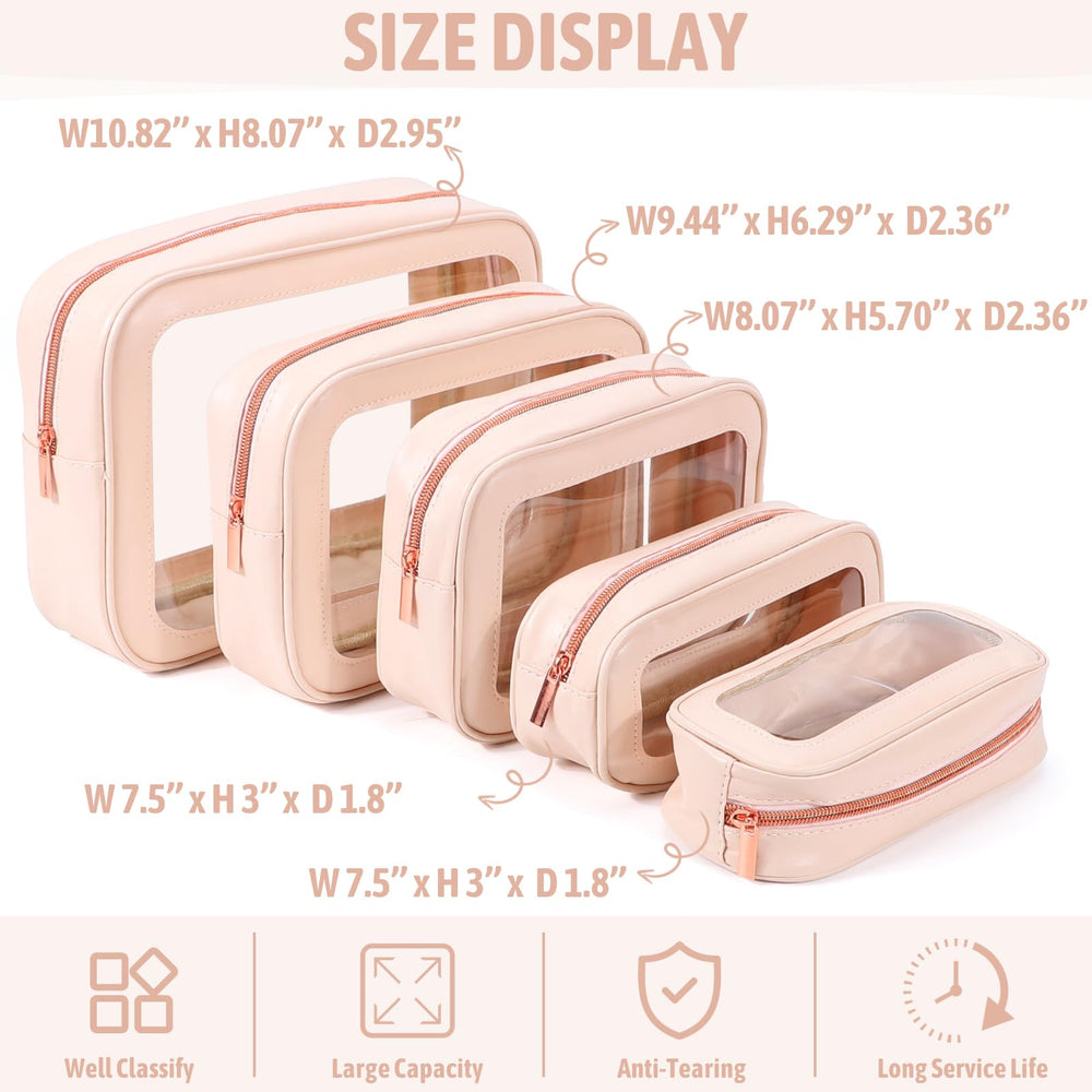 YOPCDJ travel makeup pouch medium—sturdy zipper keeps cosmetics organized during flights.