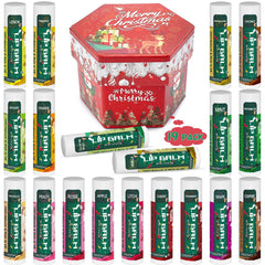 Yopela 19-pack Christmas lip balm bulk with multiple flavors
