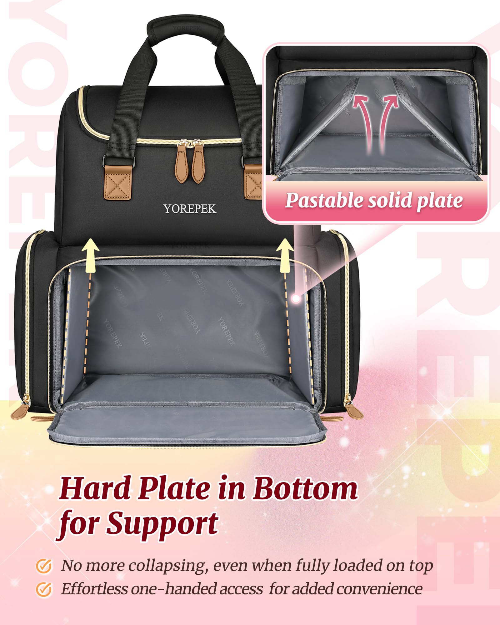 YOREPEK reinforced bottom plates ensure durable, stable storage.