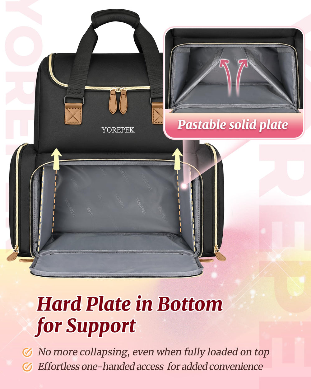YOREPEK reinforced bottom plates ensure durable, stable storage.