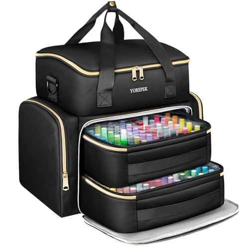 YOREPEK extra-large nail polish organizer front view showing high capacity for many bottles
