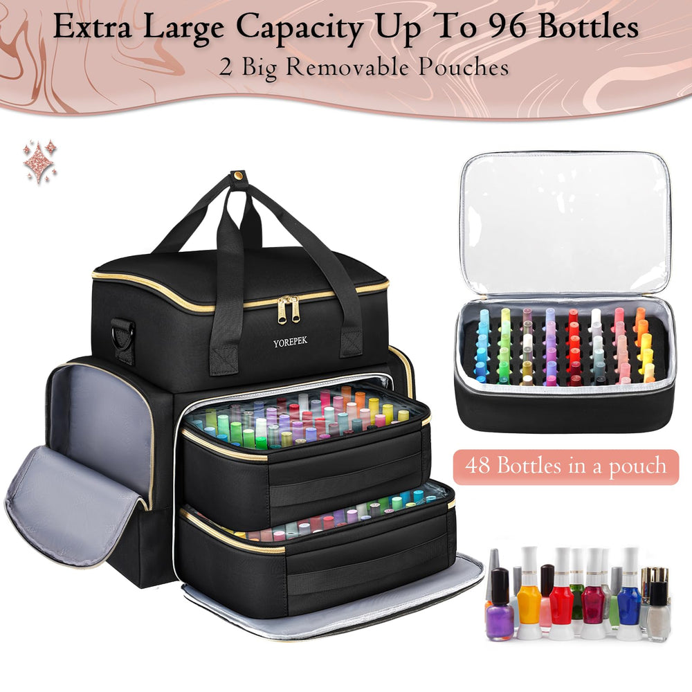 YOREPEK large-capacity case holding up to 96 bottles