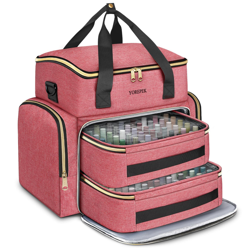 YOREPEK Nail Polish Organizer Case full-capacity layout for 96–100 bottles