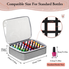 YOREPEK Nail Polish Organizer removable pouches organize bottles by color or size