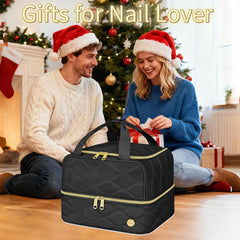 YOREPEK Nail Travel Case with removable divider and compartments for on-the-go tools
