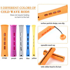 YOROSTAR blue perm rods pack for versatile styling across hair lengths