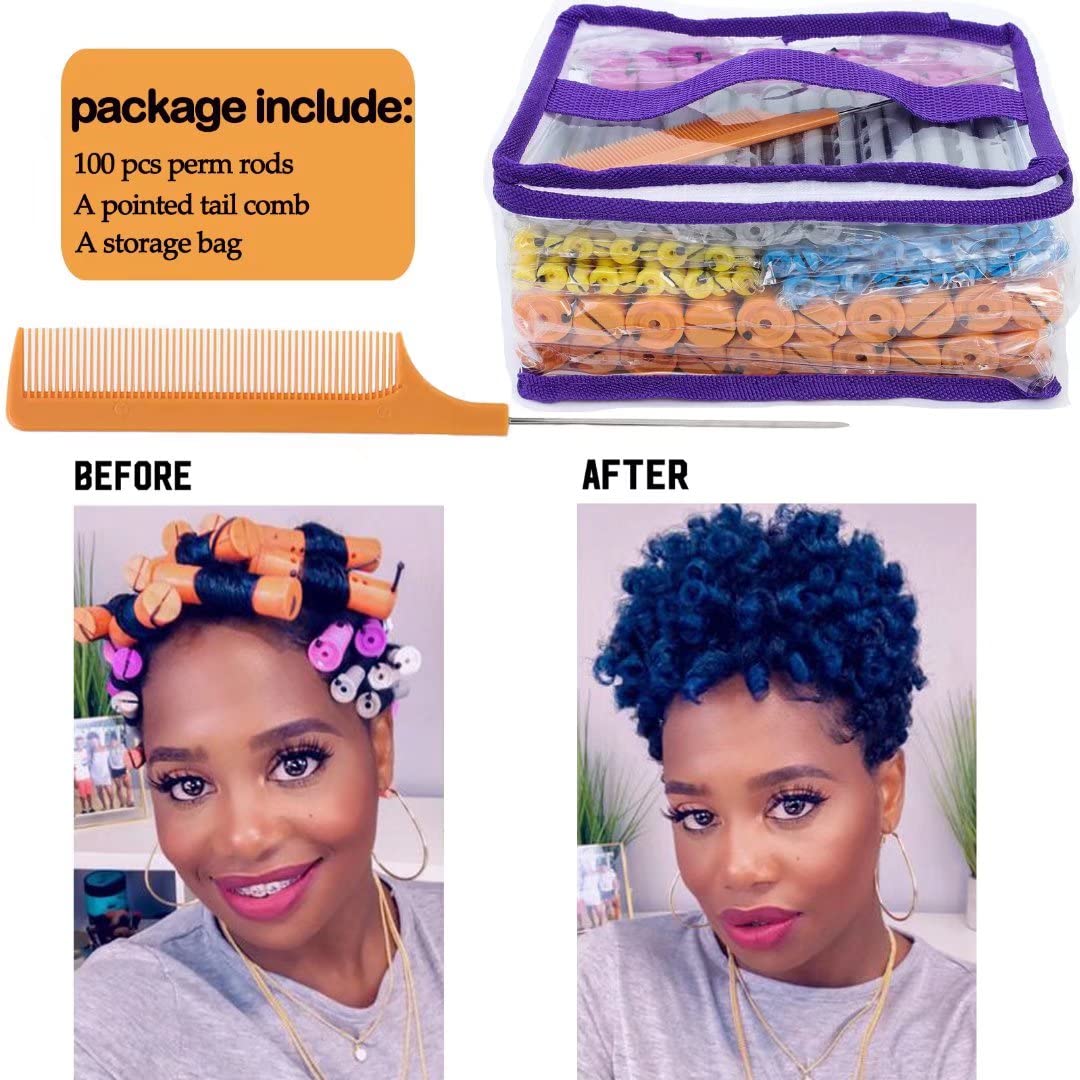 YOROSTAR yellow perm rods pack to create voluminous curls and waves