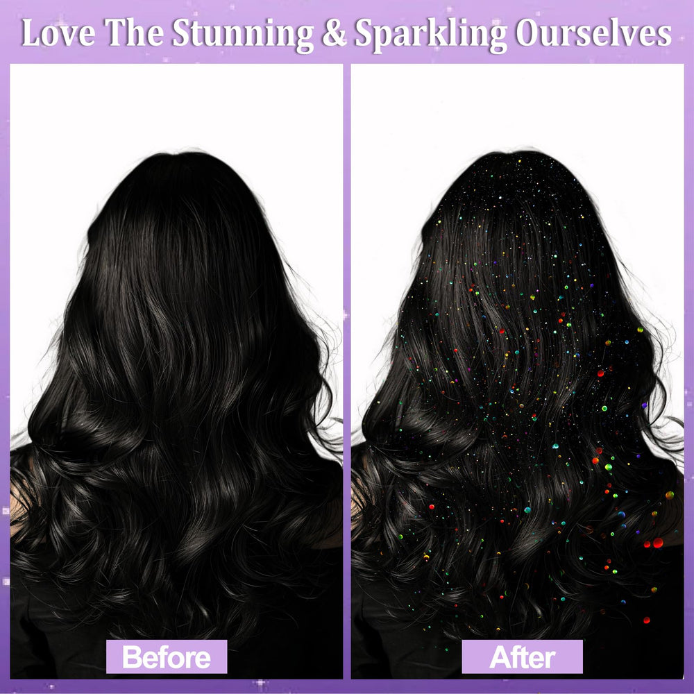 Yosca glitter spray on hair adds festival ready shine