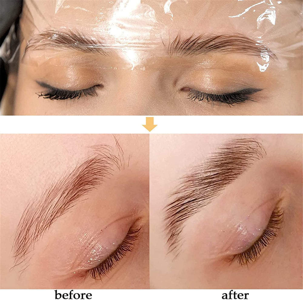 YOSDA Brow Lamination Kit component close-up detailing ingredients and tools.