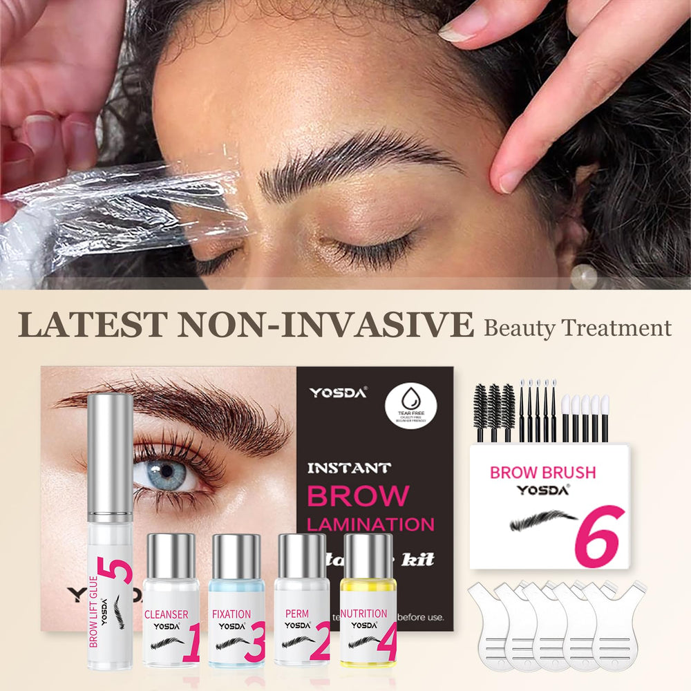 YOSDA brow lamination quick-use timer demonstrates fast routine.