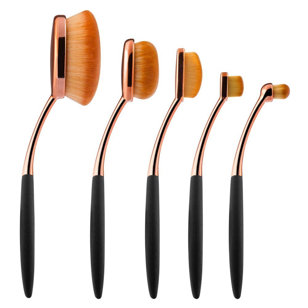 Yoseng oval foundation brush packaging image shows elegant design and gift-ready presentation.
