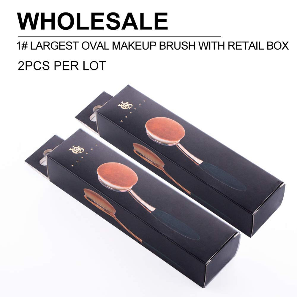 Yoseng oval foundation brush showing soft synthetic hair for smooth blends