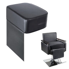 YOSHIKO salon booster seat cushion leather pad close-up shows durable, easy-to-clean surface.