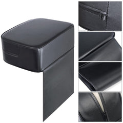 YOSHIKO booster cushion under-chair view demonstrates chair protection and compact fit.