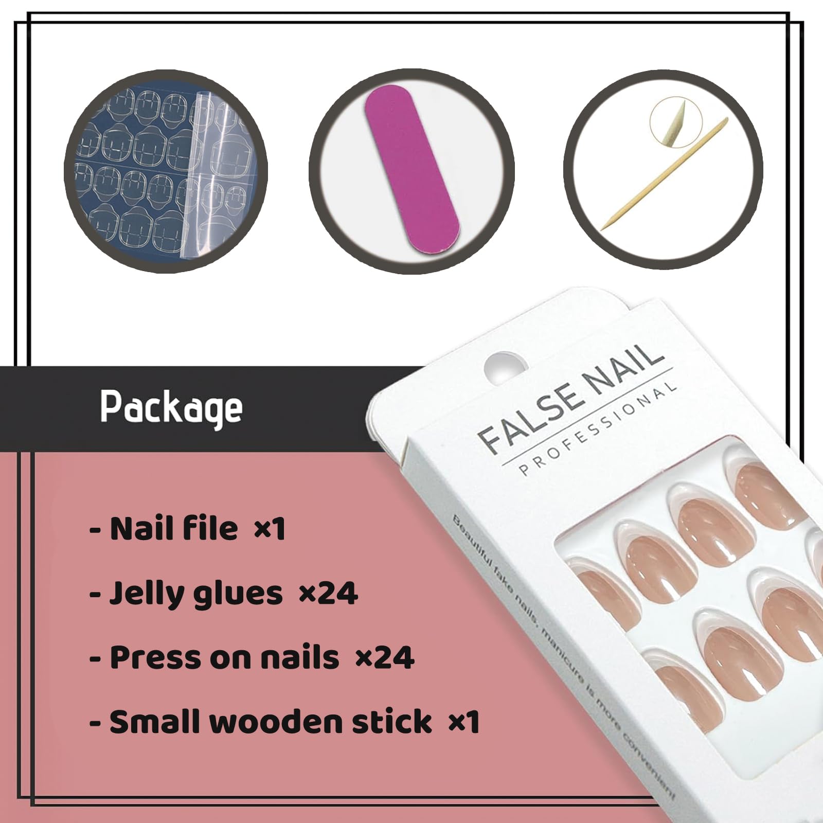 YOSOMMK natural-ABS-press-on-nails comfortable fit and natural look
