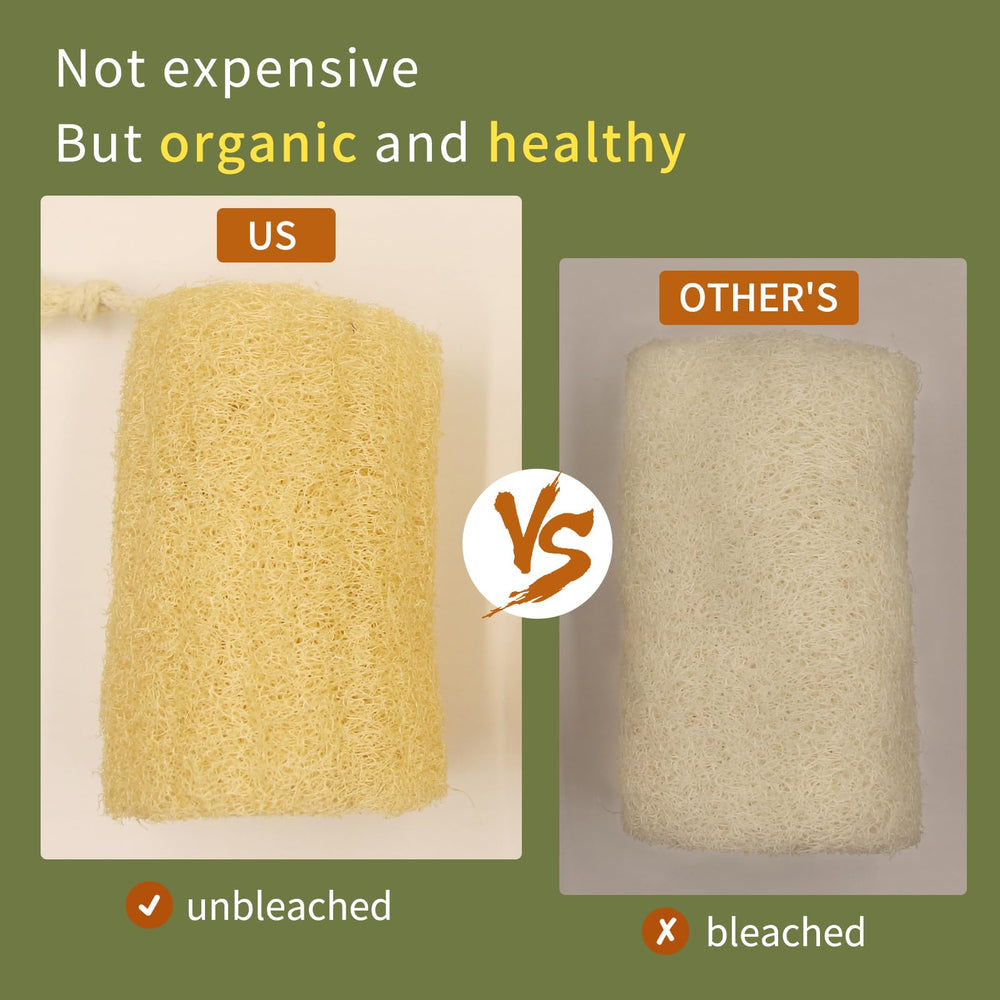 YOTDHUO loofah soaking before use to soften and expand naturally.